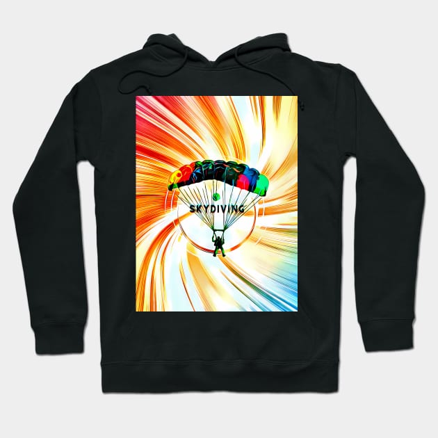 The Skydiving trend in freedom color art Hoodie by UMF - Fwo Faces Frog